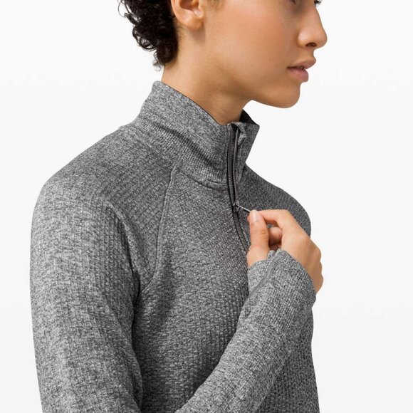 Lululemon Engineered Warmth Half Zip Merino Wool Knit Sweater Zip Up Sweatshirt - Picture 4 of 13